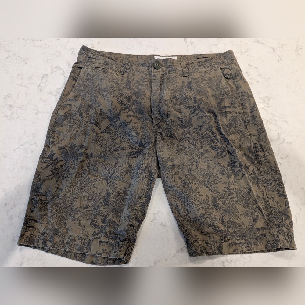 Men's Tropical Print Flat Front Shorts